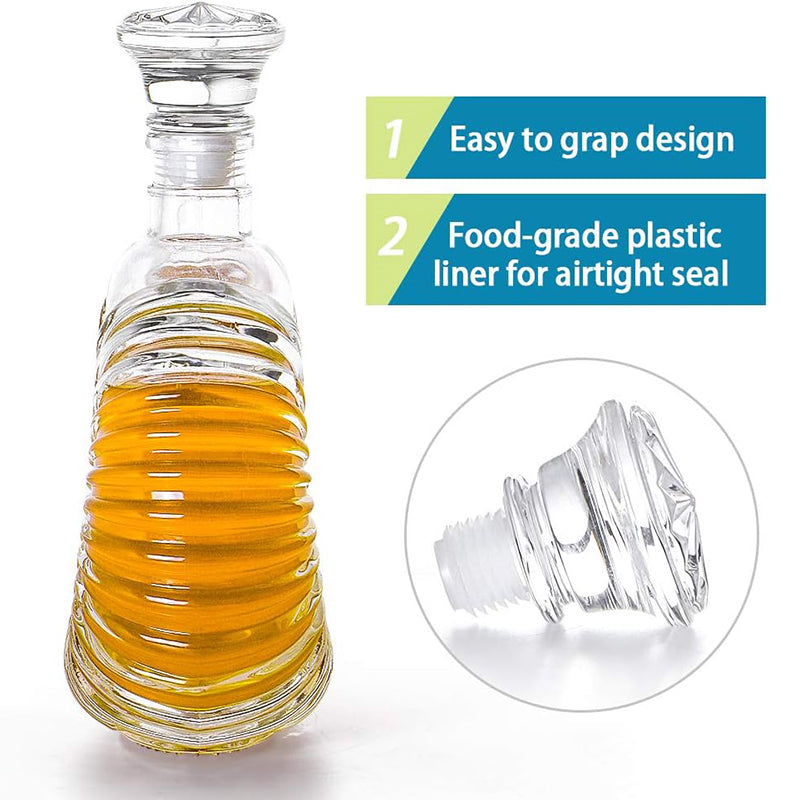 24oz/700ml Decanter Bottle for Whiskey, Brandy, Scotch, Bourbon Liquor Decanter Glass Decanter with Airtight Stopper