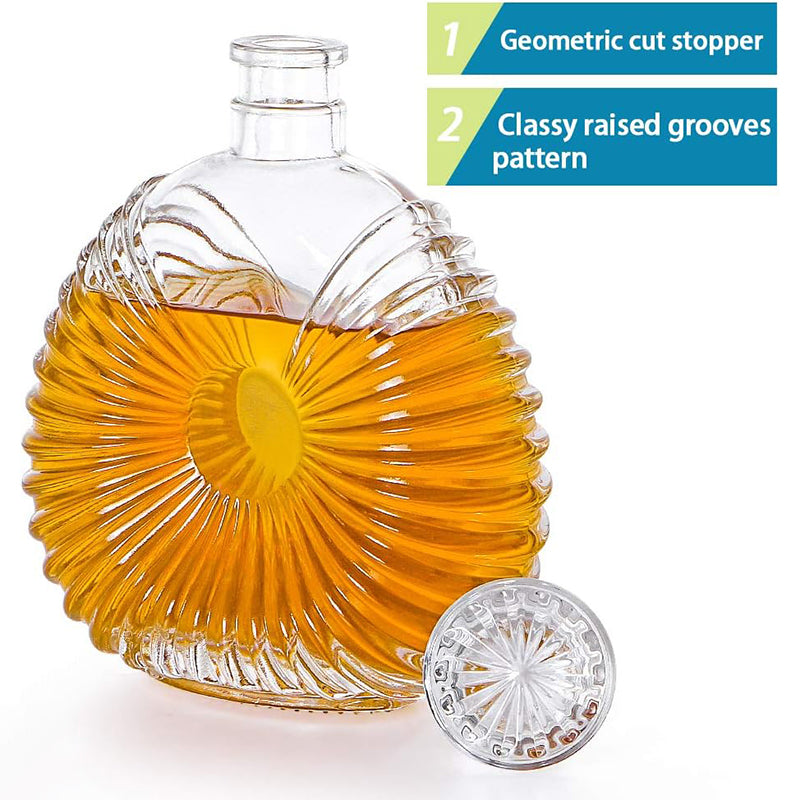 24oz/700ml Decanter Bottle for Whiskey, Brandy, Scotch, Bourbon Liquor Decanter Glass Decanter with Airtight Stopper