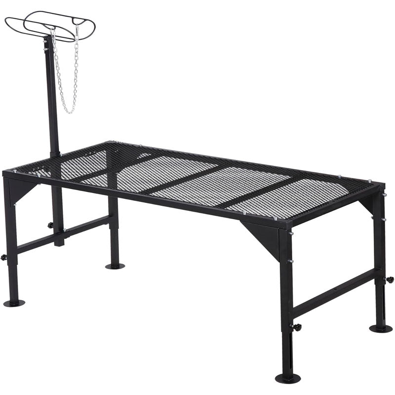 Livestock Stand 50“ x 22.8" Adjustable Height 29.9” - 21.3” Trimming Stand for Sheep Goats and Other Livestock