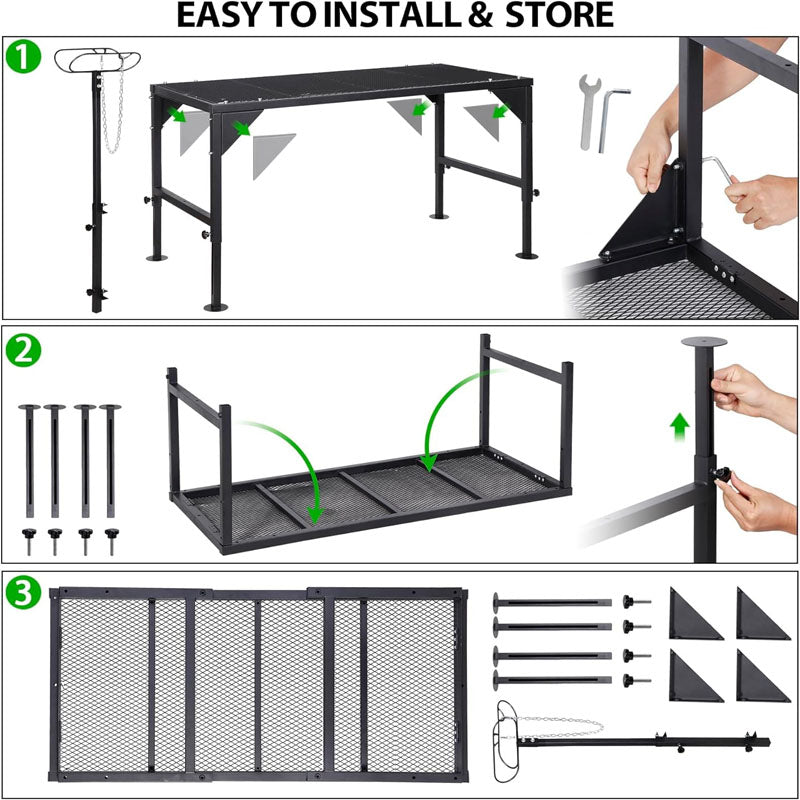 Livestock Stand 50“ x 22.8" Adjustable Height 29.9” - 21.3” Trimming Stand for Sheep Goats and Other Livestock