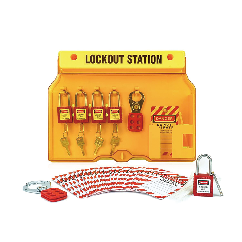 Lockout Tagout Kits, 5 Safety Padlocks,2 Hasps,25 Lockout Tags,25 Nylon Ties,Loto Station for 4 Safety Padlocks for Industrial, Electric Power, Machinery