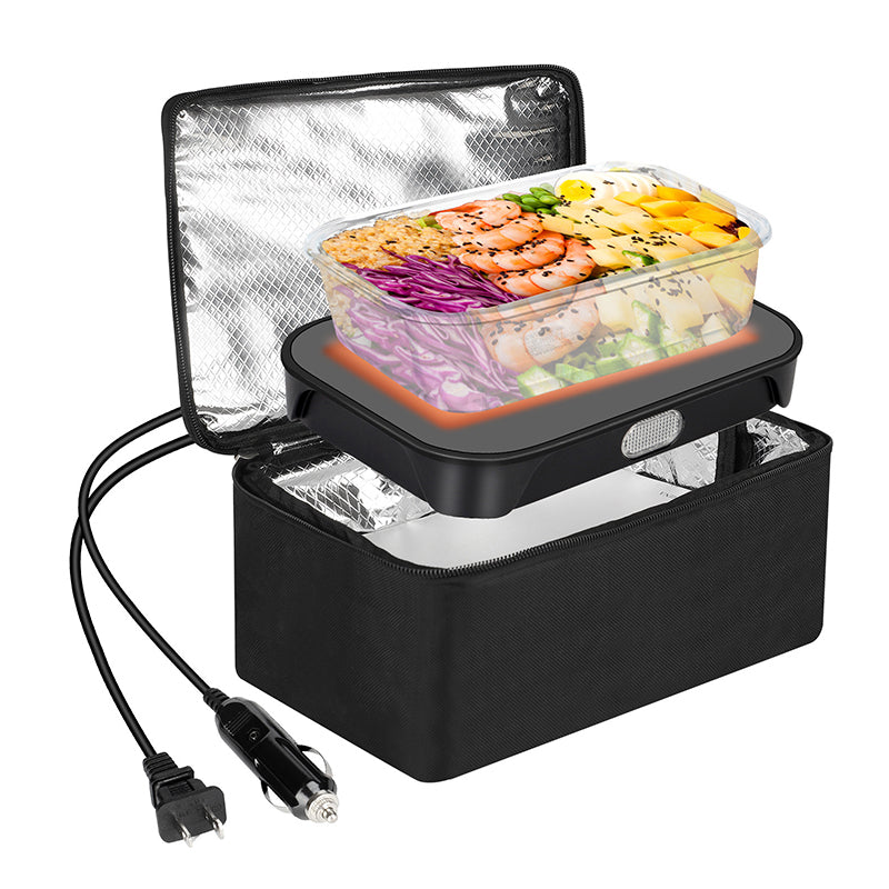 12V 24V Food Warmer Electric Lunch Box Personal Heated Lunch Box for Cooking and Reheating Food in Car,Truck,Camping, Work