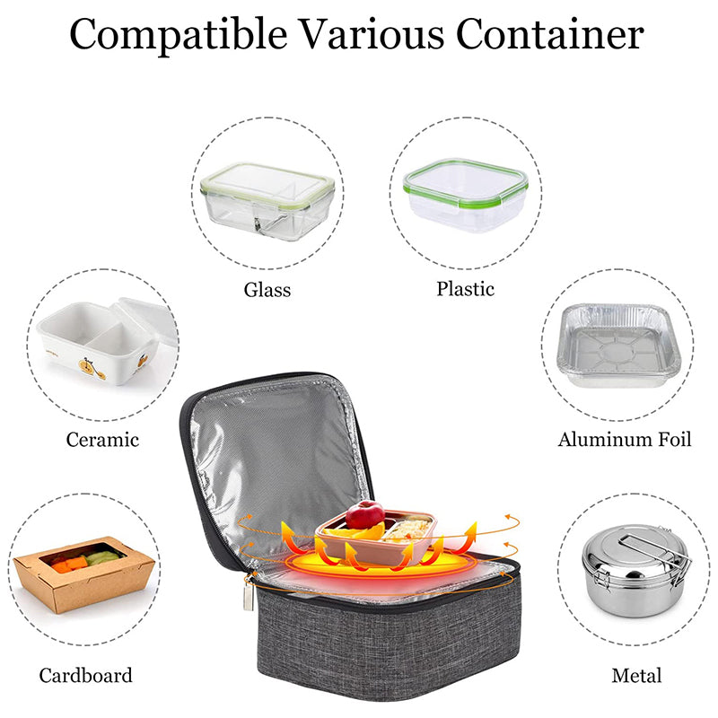 USB Heated Lunch Box Car-Mounted Constant Temperature Heating Bag Portable Potable Heating Lunch Box For Adults Camping