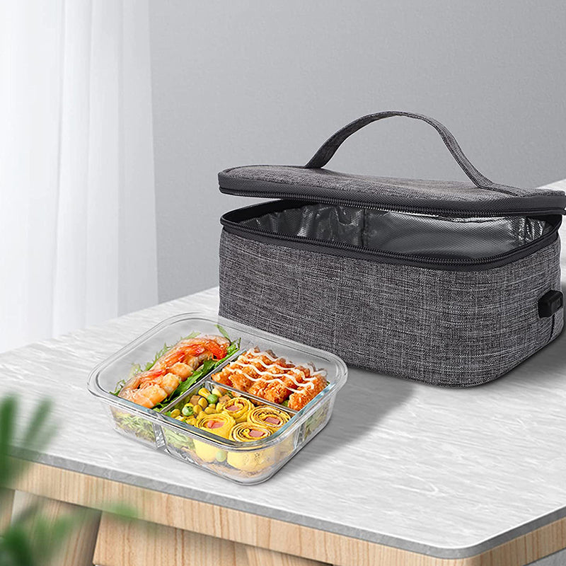 USB Heated Lunch Box Car-Mounted Constant Temperature Heating Bag Portable Potable Heating Lunch Box For Adults Camping