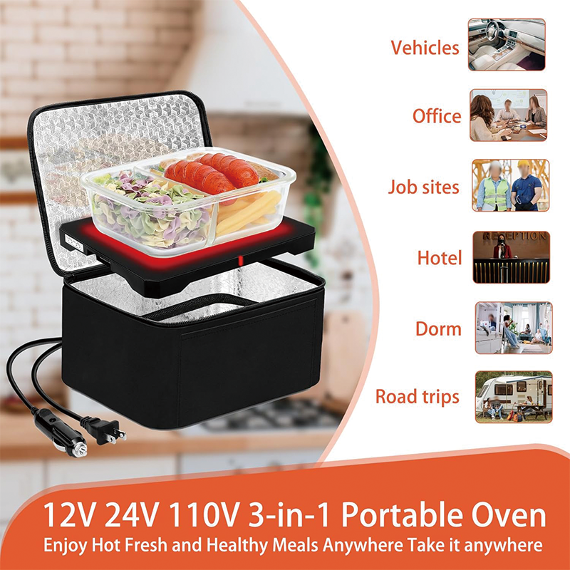 3 In 1 Home/Office Food Warmer, Mini Personal Portable Oven Electric Lunch Box Warmer Heater, Small Portable Microwave for Car
