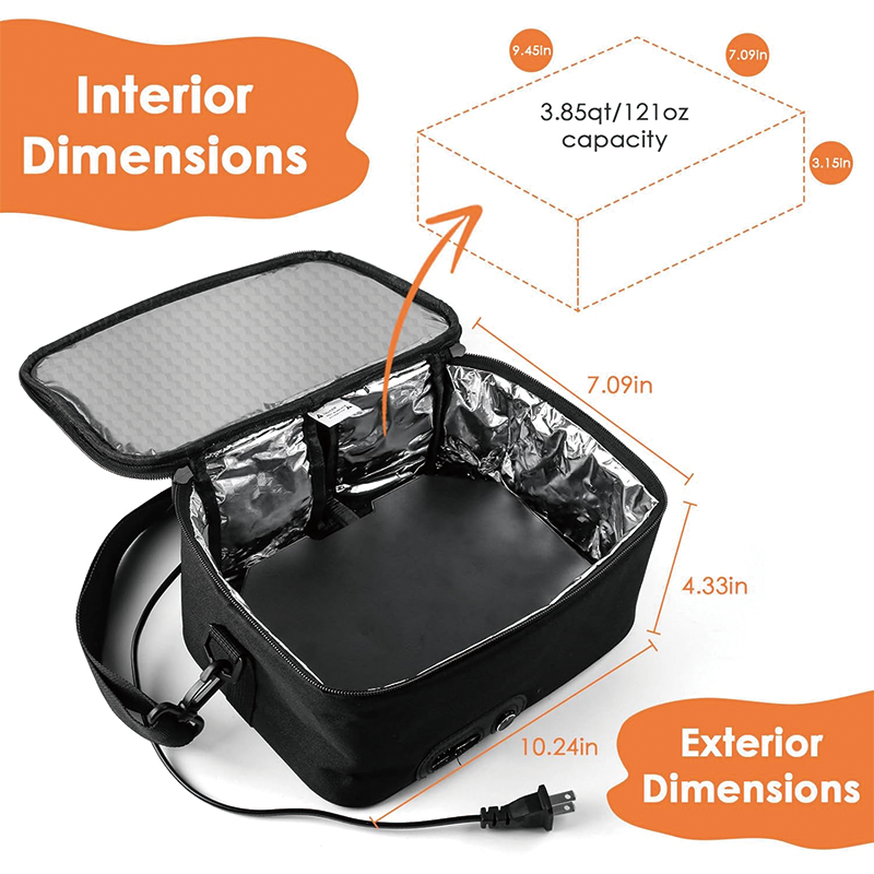 110V-220V Home/Office Food Warmer, Adjustable Temperature Food Warmer Electric Lunch Box for Cooking and Reheating Meals in Office, Travel, Hotel, Home