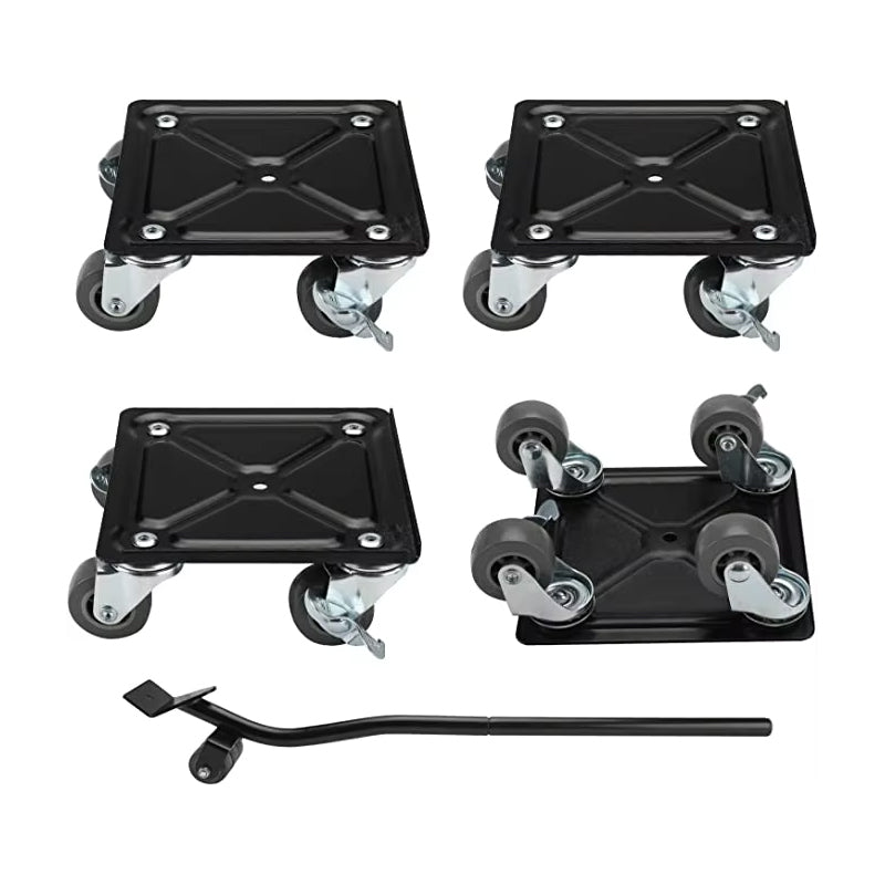 Furniture Dolly 5 Wheels Heavy Duty Large Size Carbon Steel Panel Air Fridge Movers Lifter With Rotatable Rubber Wheels