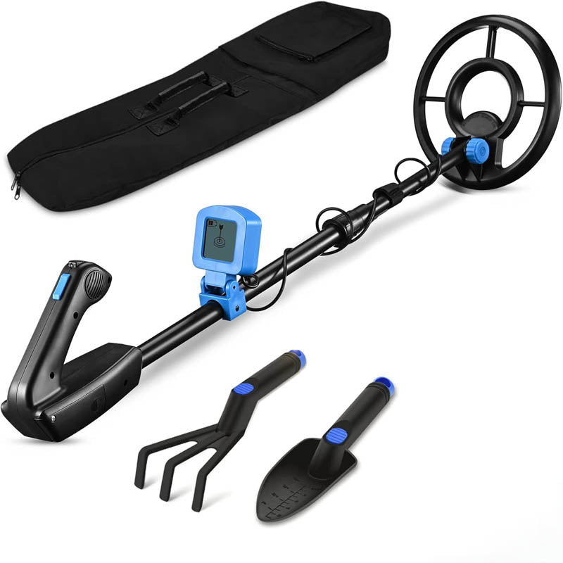 Metal Detectors Waterproof Kids Metal Detector 7.4 Inch Search Coil 24''-35'' Adjustable Stem Buzzer Vibration Sound