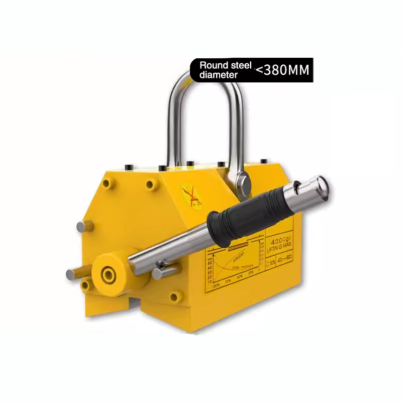 Magnetic lifter, 2200 lbs / 1000 kg force, lifting magnet with release, permanent lifting magnet, heavy duty magnet for cranes, shop hoists, blocks, plates