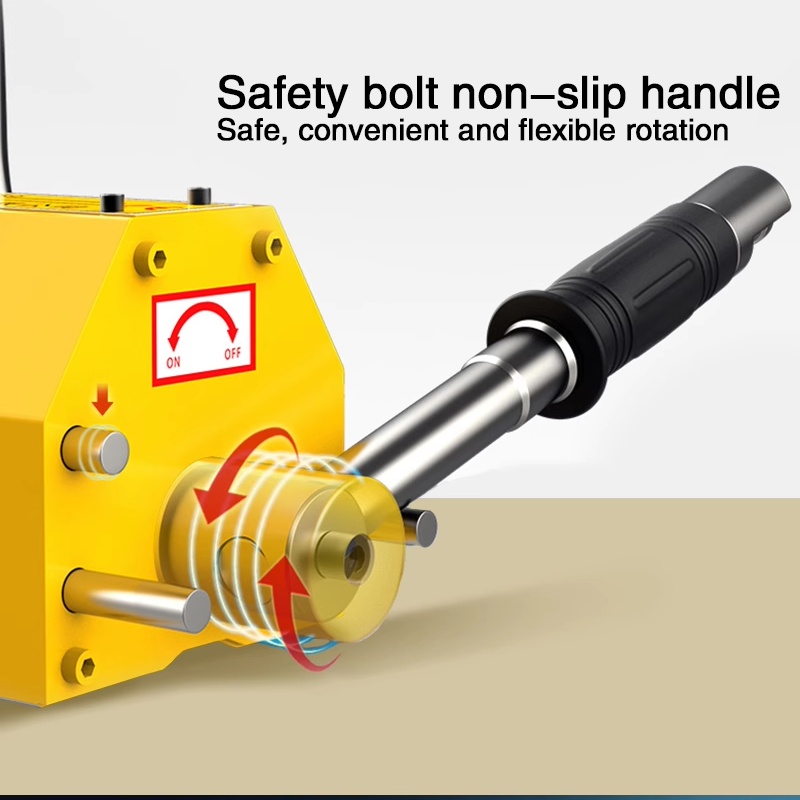 Magnetic lifter, 2200 lbs / 1000 kg force, lifting magnet with release, permanent lifting magnet, heavy duty magnet for cranes, shop hoists, blocks, plates