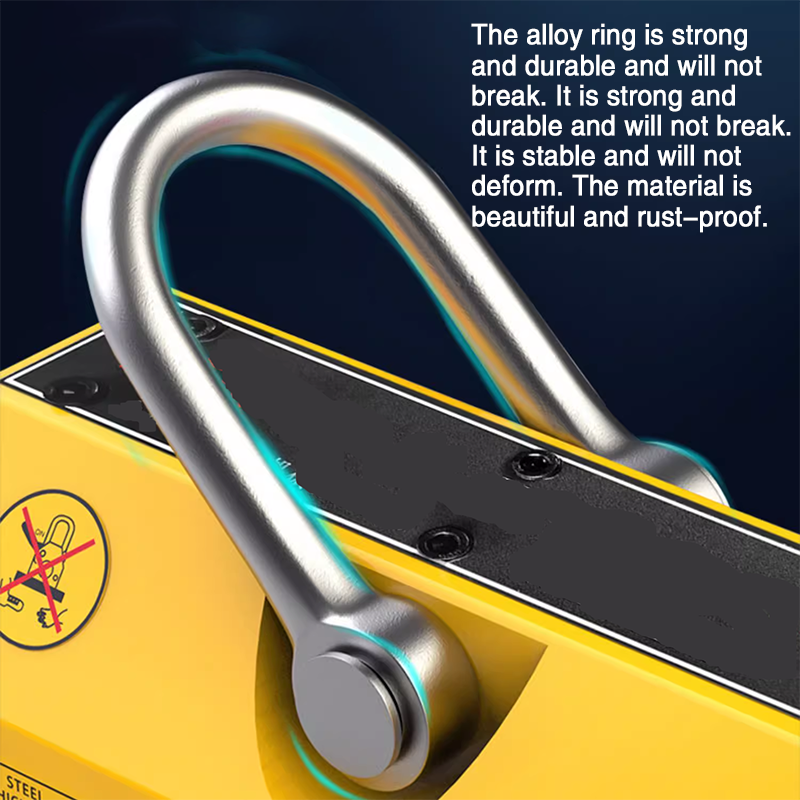 Magnetic lifter, 2200 lbs / 1000 kg force, lifting magnet with release, permanent lifting magnet, heavy duty magnet for cranes, shop hoists, blocks, plates