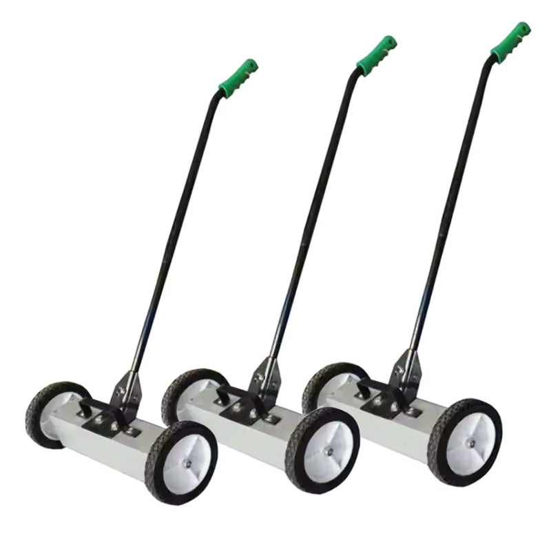 24-inch Hand Push Small Wheeled Rolling Cleaning Magnetic Road Floor Sweeper Magnetic Sweeper With Release