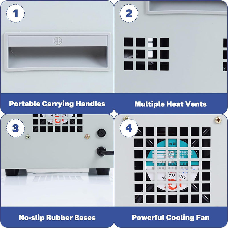 500W Magnetic Tumbler Powerful Polisher Finisher Machine for Cleaning Jewelry Metal Casting and Small Item with Intricate Details