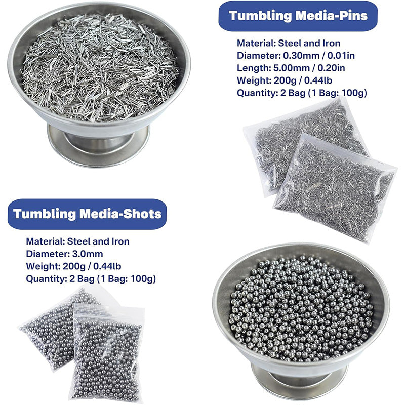 500W Magnetic Tumbler Powerful Polisher Finisher Machine for Cleaning Jewelry Metal Casting and Small Item with Intricate Details