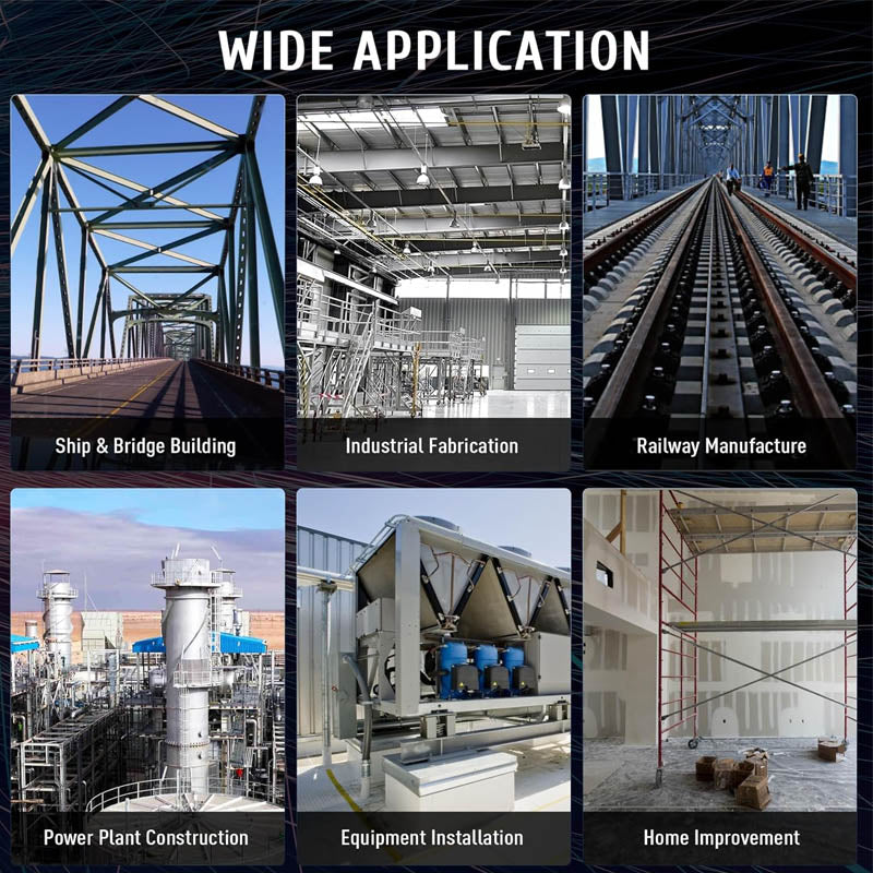 1200W Portable Magnetic Drill with 2" Boring Diameter, Heavy Duty Magnetic Drill with 6 Drill Bits 500RPM Portable Electric Magnetic Drill Press