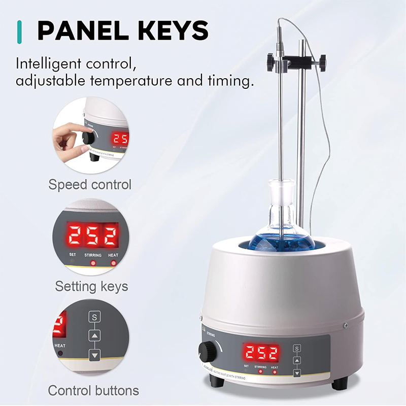 Laboratory Heating Mantle, 350W 1000ml Thermocouple Magnetic Stirring Mixer with Temperature Control Probe