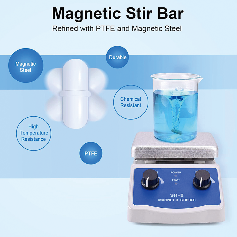 Magnetic Stirrer, 100-2000 RPM Stirrer, 1000ml Mixing Capacity Laboratory Magnetic Stirrer Hotplate, Max 520°F Hotplate