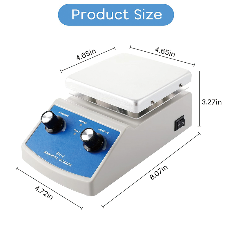 Magnetic Stirrer, 2000mL Magnetic Hotplate Stirrer, Hot Plate Max 716°F, 100-2000RPM Hot Plate with Magnetic Stirrer