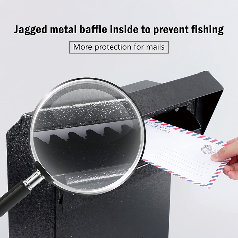 Door Drop Box for Mail,Heavy Duty Steel Through the Door Mailbox,15''x12''x6'',Through The Door Safe Locking Drop Box