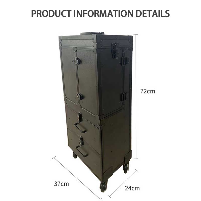 Multifunctional Roller Trolley Makeup Case, Portable Beauty Makeup Case For Travel