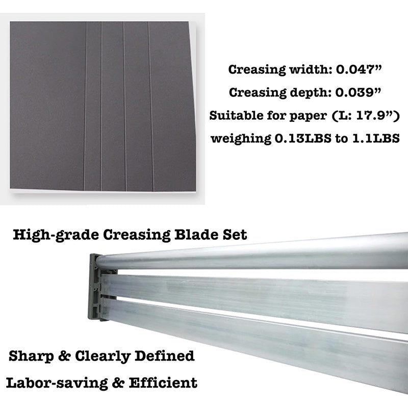 Creasing Machine Width 0.047”/ Length 17.9” Manual Paper Creaser Paper Folding Creaser Tool for Paper Card Newspaper Menu