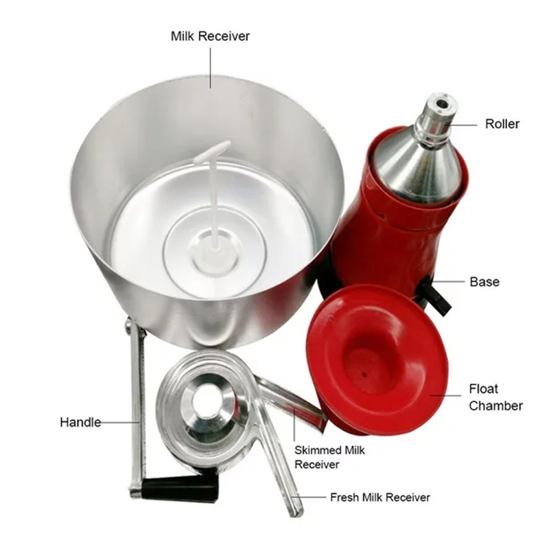 80 Manual Aluminum Alloy Milk Separator Ghee Machine Small Disc Separator