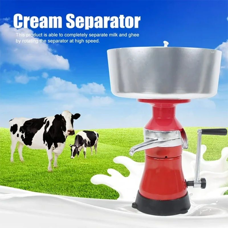 80 Manual Aluminum Alloy Milk Separator Ghee Machine Small Disc Separator