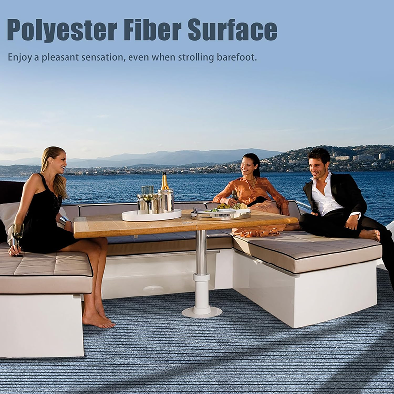 Marine Carpet Boat Carpet Marine Grade - Waterproof Grey Teak Indoor/Outdoor Carpet with Marine Backing, Anti-Slide, Cuttable, Easy-to-Clean Patio and Deck Rug