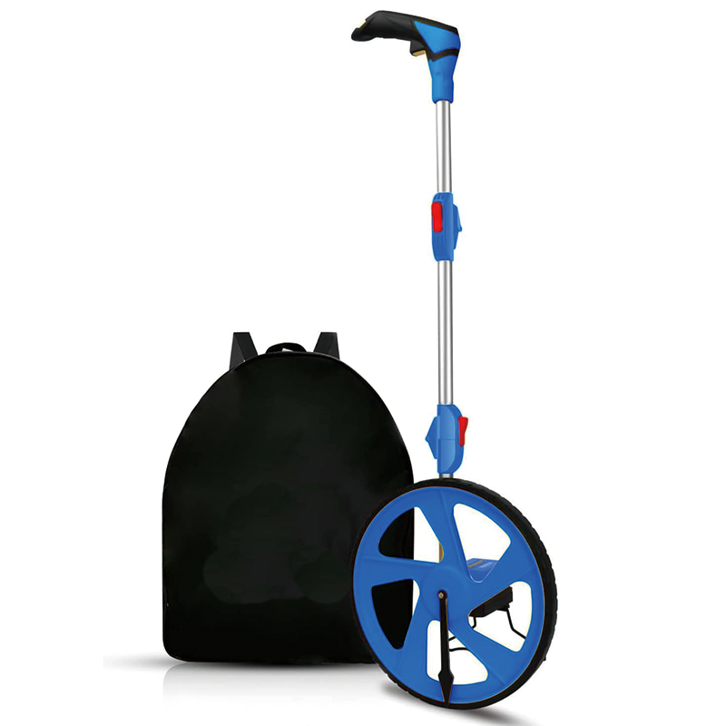 Measuring Wheel in Feet, 12 in Wheel Diameter, 3-Sections Collapsible with Backpack , Adapt to various roads