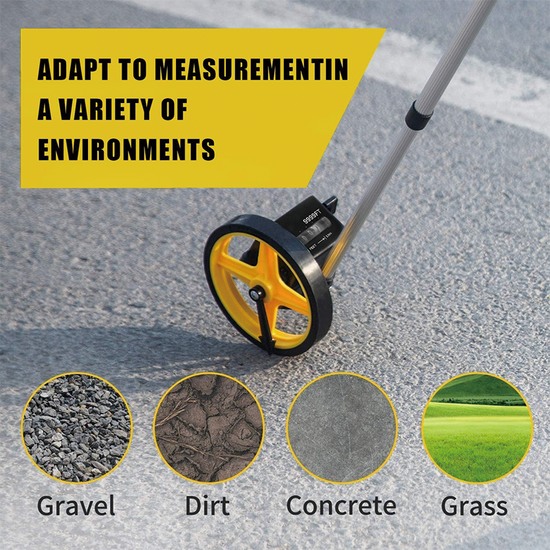 Measuring Wheel in Feet and Inches , 6-Inch, 10,000 FT Capacity , for Lawn/Hard/Soft/Wood Road Measuring