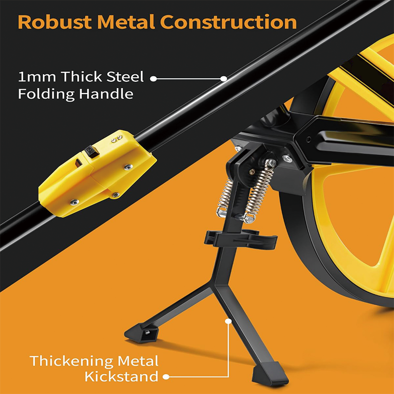 Measuring Wheel in Feet and Inches, 12.5 Inch Centerline Rolling Tape Measure Wheel , Measurement 0-9,999Ft