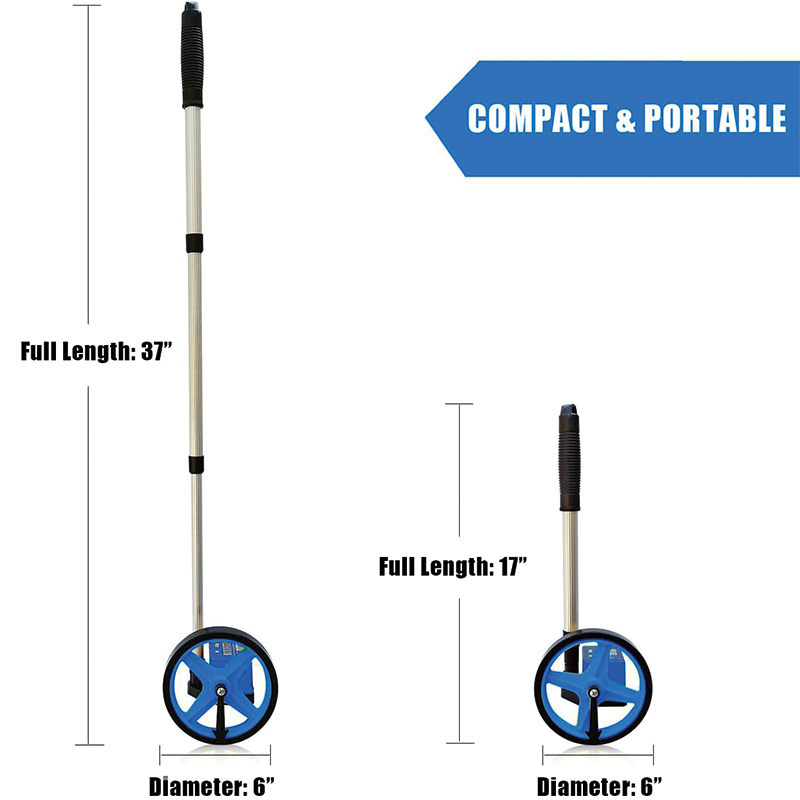 Measuring Wheel in Feet and Inches , 6-Inch, 10,000 FT Capacity , for Lawn/Hard/Soft/Wood Road Measuring(Blue)