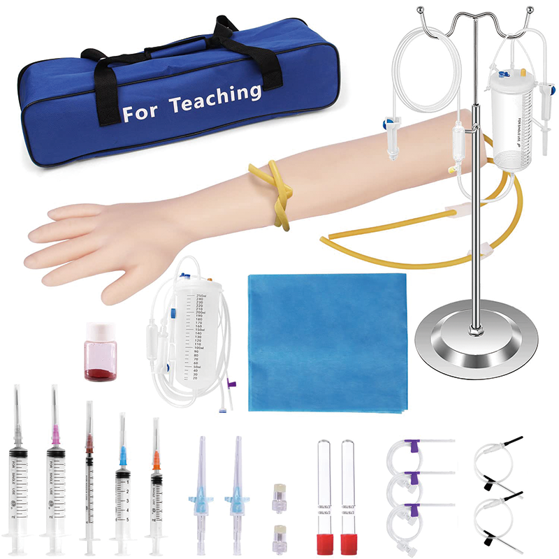 Phlebotomy Practice Kit, IV Arm Venipuncture Practice Kit with Carrying Bag for Students Nurses and Professionals