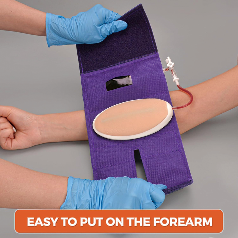 Phlebotomy and Venipuncture Practice Kit, includes a wearable arm and tools for students and professionals to hone their skills