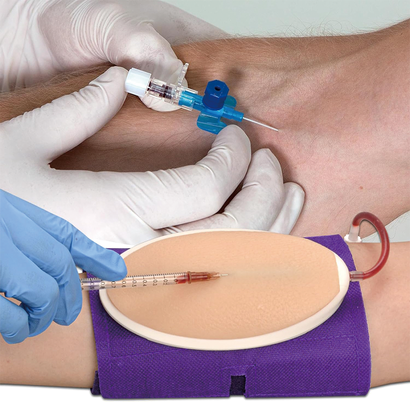 Phlebotomy and Venipuncture Practice Kit, includes a wearable arm and tools for students and professionals to hone their skills
