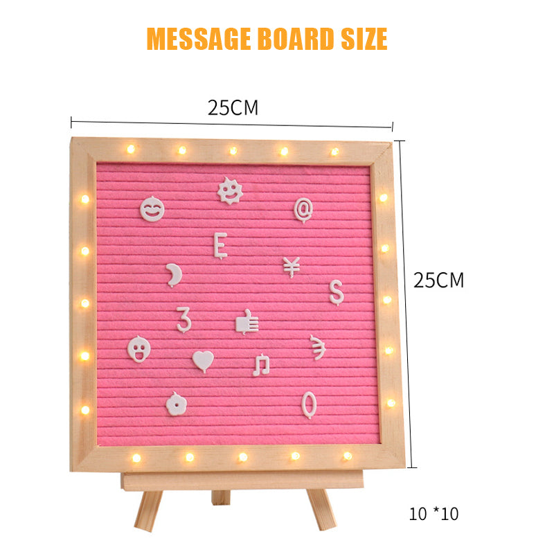Message Board New Style Lighted Message Board, Felt Cloth Letter Board