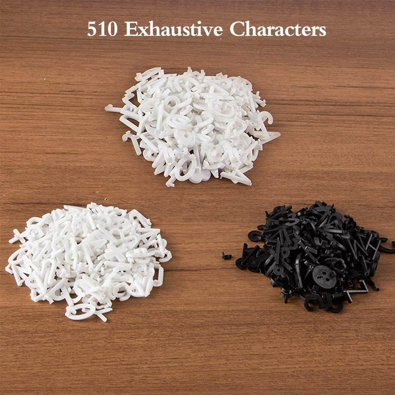 Message Board with LED Lights 470 Letters Tripod Stand 10 × 10in Changeable Message Board Wall Mounte