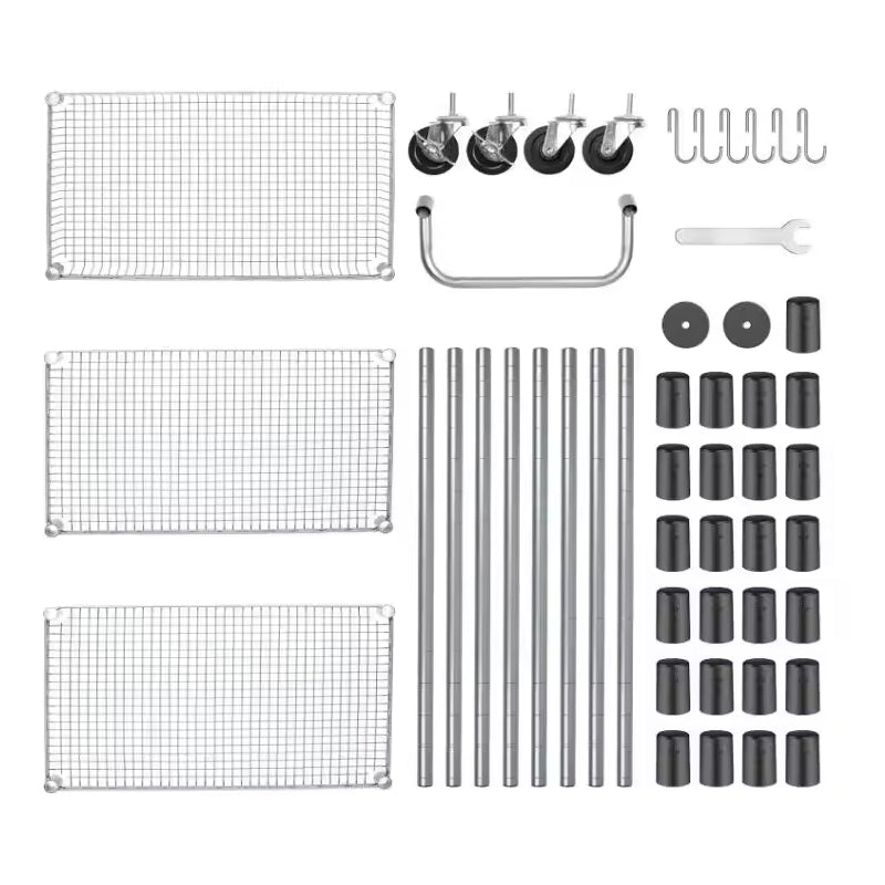 Multifunctional 990Lbs Capacity Heavy Duty Metal Storage Rolling Utility Cart with Wheels