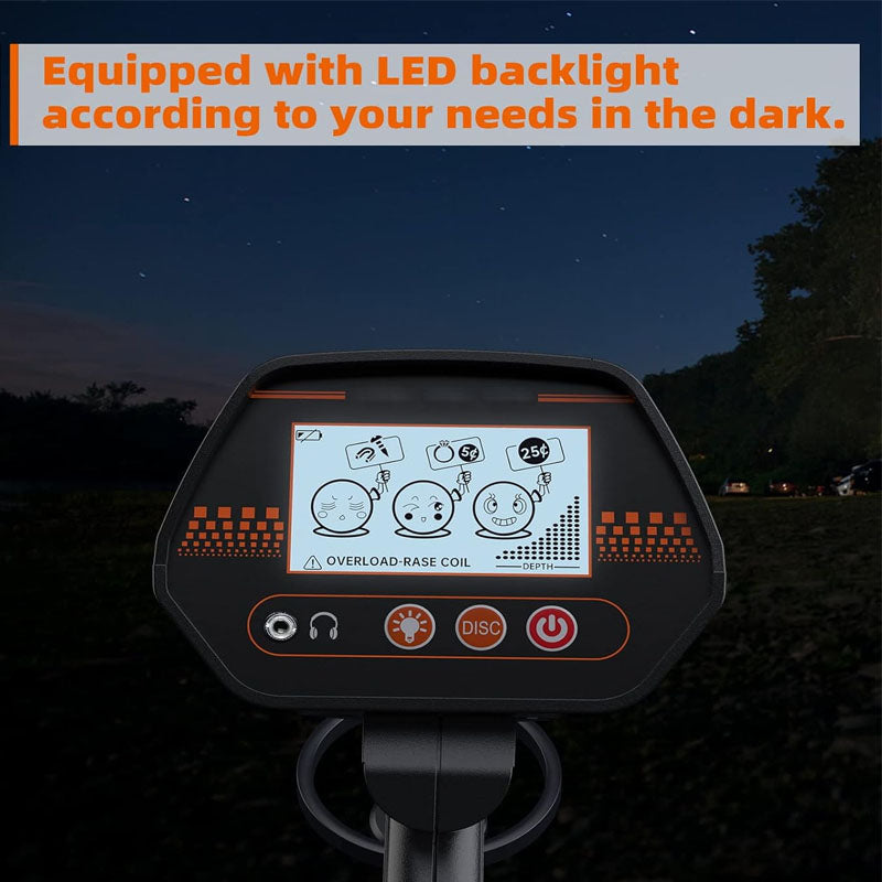 8 inches Metal Detector for Kids Waterproof Coil Kid Metal Detector Adjustable Metal Detector with Shovel & Rake