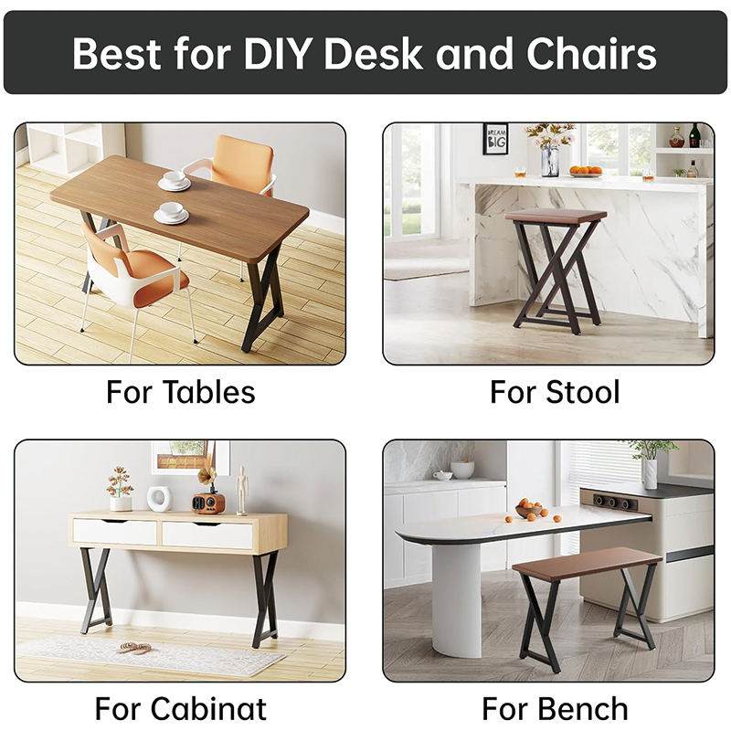 Metal Table Legs Heavy Duty,28x18 inch,Z Shape Metal Furniture Legs,Metal Furniture Legs for Dining Desk Bench and Coffee Table,Set of 2