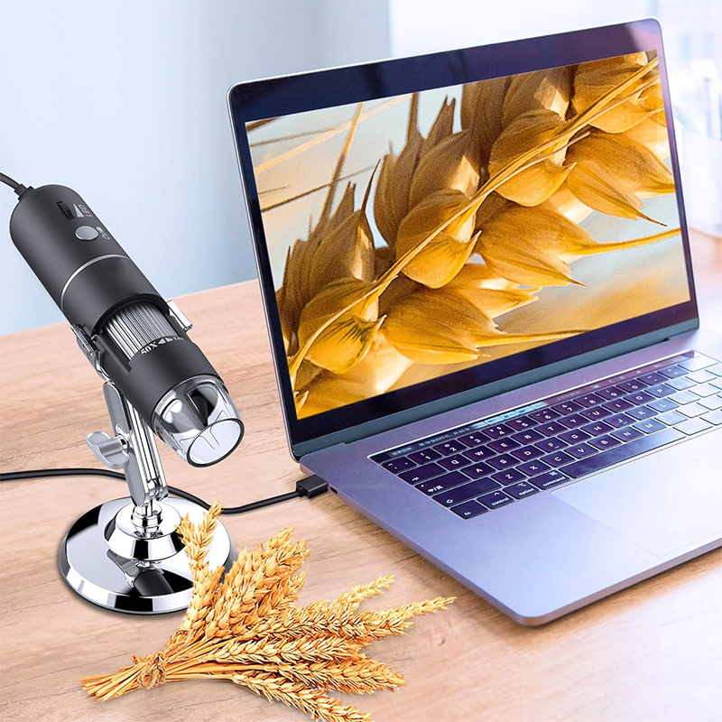 Lab Handheld Digital Microscopes Wireless Digital Microscope Handheld USB HD Inspection Camera 50x-1000x Magnification with Stand Compatible with iPhone, iPad, Samsung Galaxy, Android, Mac, Windows Computer