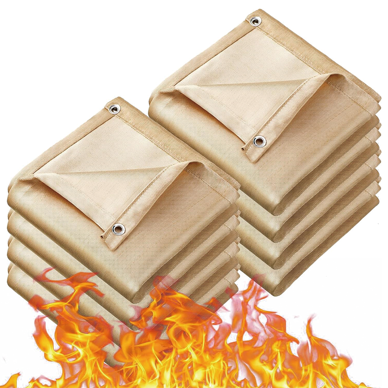 8 Pack Welding Blanket,Fiberglass Fireproof Welding Blanket Bulk 4 x 6 ft,Heavy-Duty Fiberglass Flame Retardant Insulation Welding Mat Cover for Welder Smokers