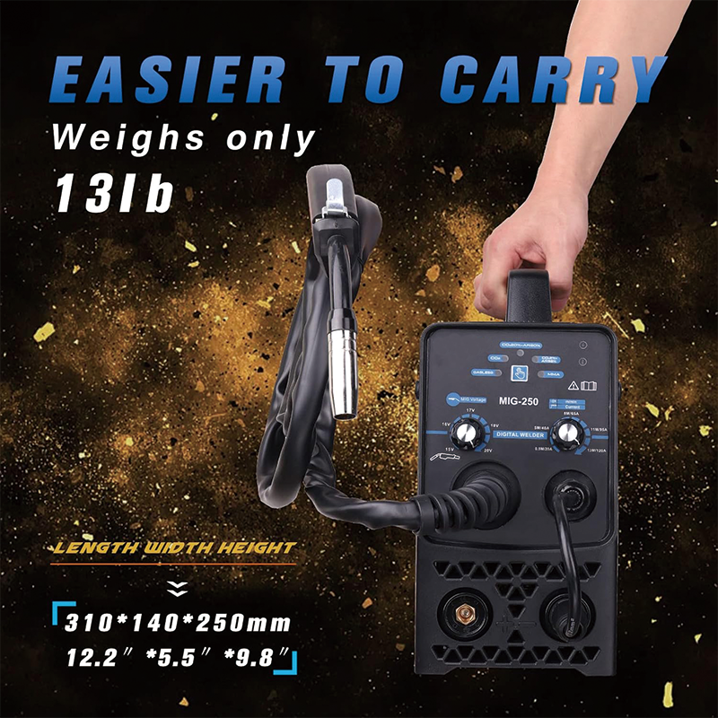 MIG Welder,4 in 1 Multiprocess 130Amp Mig Welder,110V Small Pure Copper ARC MMA Stick Welder,for Stainless Steel, Carbon Steel