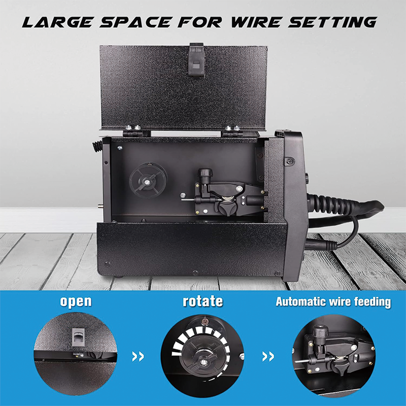 MIG Welder,4 in 1 Multiprocess 130Amp Mig Welder,110V Small Pure Copper ARC MMA Stick Welder,for Stainless Steel, Carbon Steel