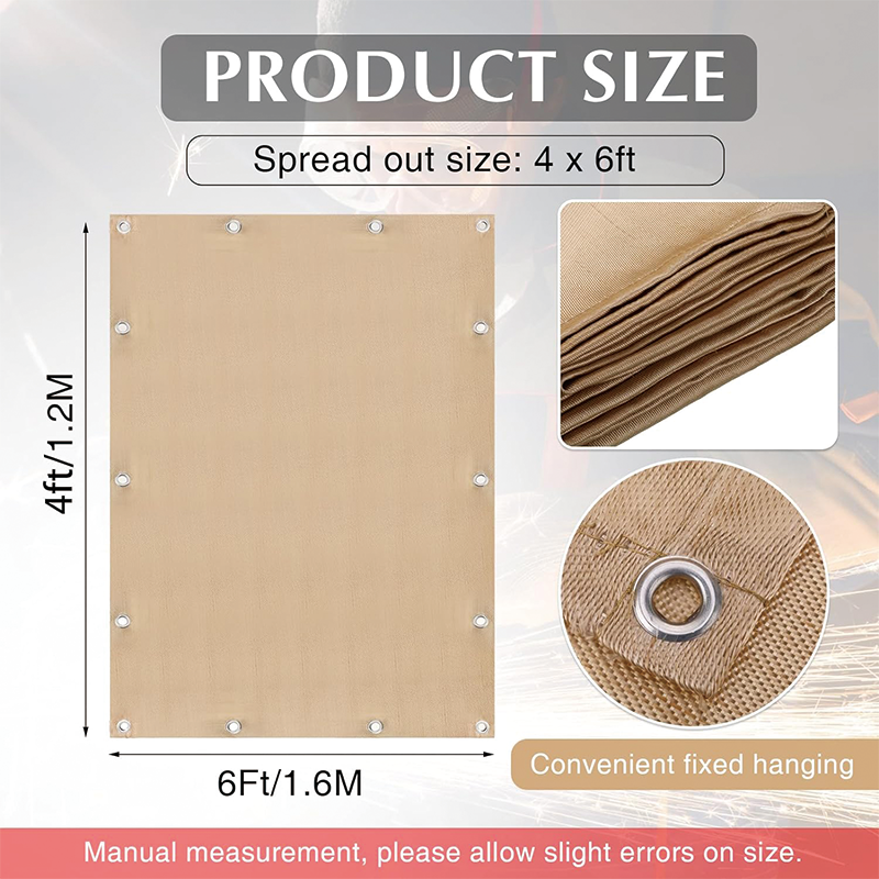 8 Pack Welding Blanket,Fiberglass Fireproof Welding Blanket Bulk 4 x 6 ft,Heavy-Duty Fiberglass Flame Retardant Insulation Welding Mat Cover for Welder Smokers