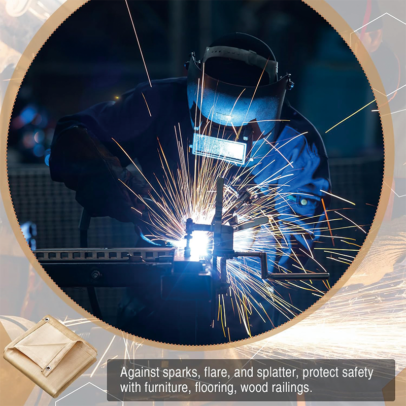 8 Pack Welding Blanket,Fiberglass Fireproof Welding Blanket Bulk 4 x 6 ft,Heavy-Duty Fiberglass Flame Retardant Insulation Welding Mat Cover for Welder Smokers