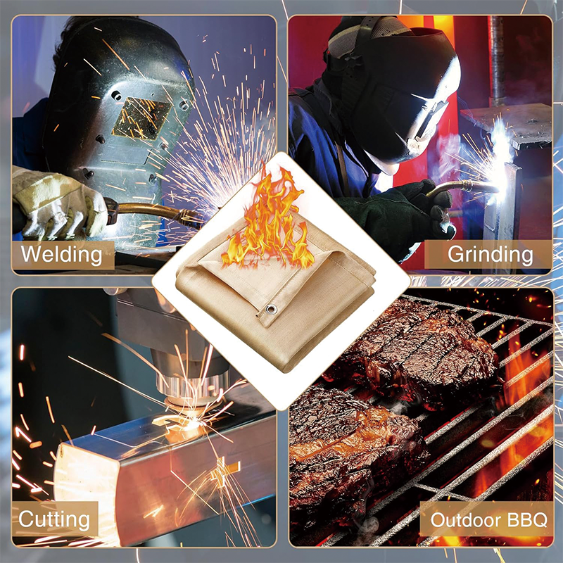 8 Pack Welding Blanket,Fiberglass Fireproof Welding Blanket Bulk 4 x 6 ft,Heavy-Duty Fiberglass Flame Retardant Insulation Welding Mat Cover for Welder Smokers