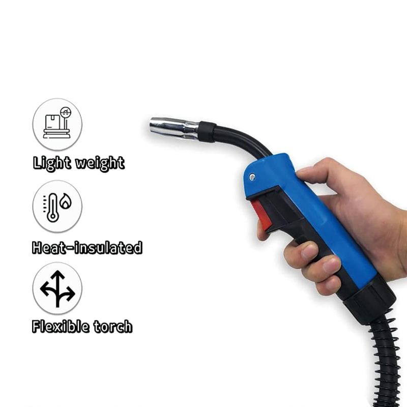 10Ft Mig Welding Gun, MIG Welder Torch Inert Gas for MIG MAG Welding Binzel Type Flexible Head