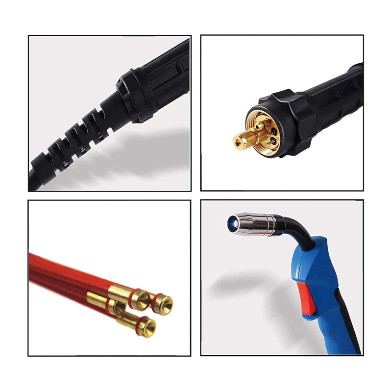 10Ft Mig Welding Gun, MIG Welder Torch Inert Gas for MIG MAG Welding Binzel Type Flexible Head