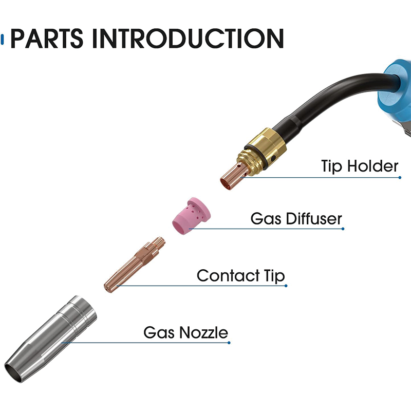 MIG Welding Torch Gun 15AK MIG Torch fit for Lincoln Welding Torch Stinger Replacement,10ft 180Amp MIG Torch